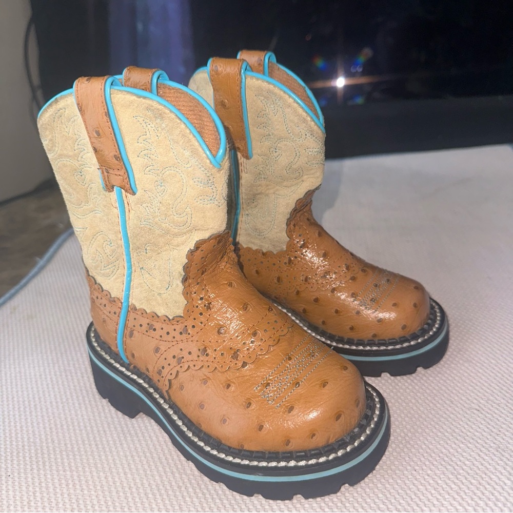 Arita flat baby western boot kids size 8 - Picture 9 of 11